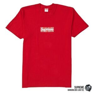 SUPREME BANDANA BOX LOGO TEE SHIRT IN RED UNISEX MEN’S SIZES COTTON NEW LIMITED